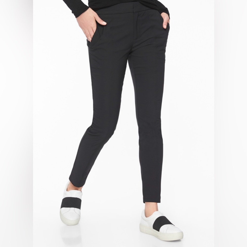 Athleta Women's Black Wander Stash Skinny Pant 6P‎ Ankle Petites (353676-01) EUC